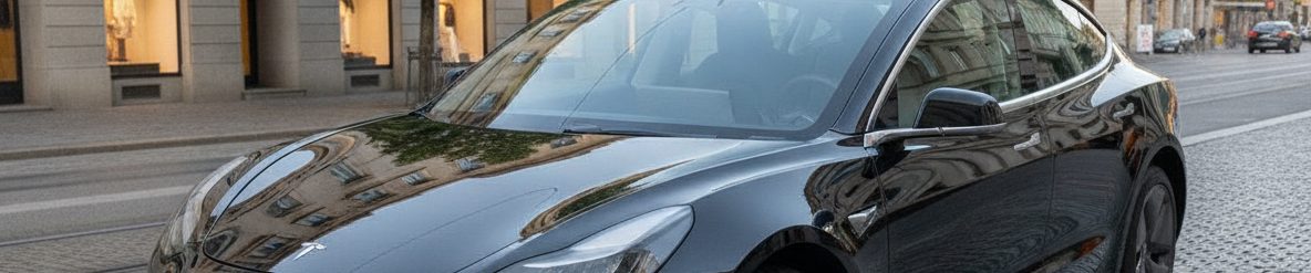 Tesla Model 3 der DRAIV-Flotte, 10 bis 15 Gehminuten vom Zürich Hauptbahnhof